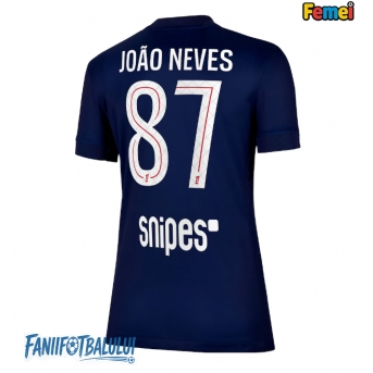 Paris Saint-Germain Joao Neves #87 Tricou Fotbal Replică 2025-26 Femei Acasa